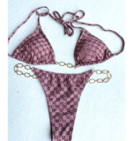 Chain bikini swimsuit