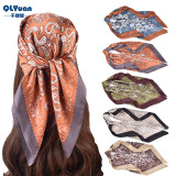 Printed scarf, silk scarf, headscarf, shawl