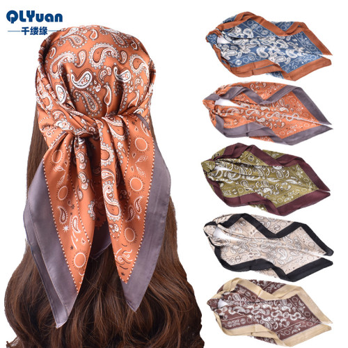 Printed scarf, silk scarf, headscarf, shawl
