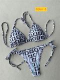 Split swimsuit, tie up bikini, multi-color swimsuit
