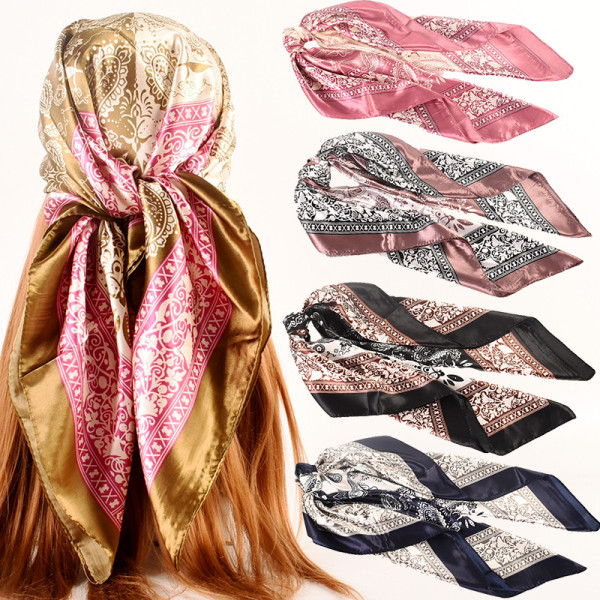 Printed generous scarf, dual color scarf, silk scarf, headscarf, shawl