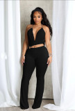 Hanging neck chic hollowed out camisole vest jumpsuit
