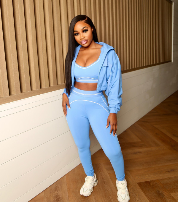Sports vest top, hip hugging pants set