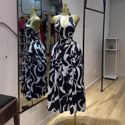 Digital printed camisole dress