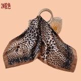 Leopard print handkerchief, satin chiffon handkerchief