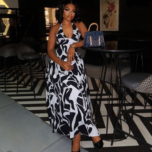 Digital printed camisole dress