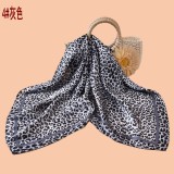 Leopard print handkerchief, satin chiffon handkerchief