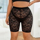 Lace leggings, see through lifting and elastic women's pants