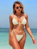 Split three piece bikini set
