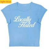 Round neck pullover short sleeved shirt