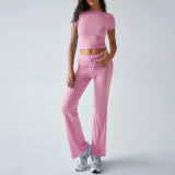 Round neck casual suit