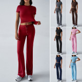 Round neck casual suit