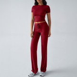Round neck casual suit