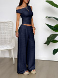 Sleeveless vest solid color pants set