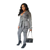 Elastic slim waistband jumpsuit