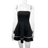 Backless short skirt strapless cake skirt
