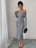 Long sleeved long skirt dress