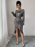 Long sleeved long skirt dress
