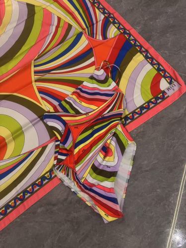 Square scarf one-piece bikini swimsuit