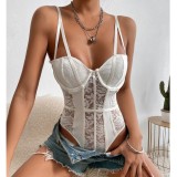 Lace patchwork jumpsuit