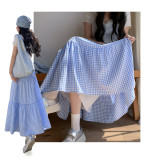 A-line umbrella skirt spliced cake skirt TL906542877634