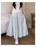 A-line umbrella skirt spliced cake skirt TL906542877634