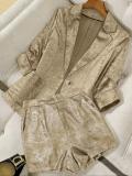 Small suit jacket shorts set