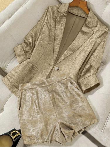 Small suit jacket shorts set