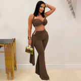 Strapless strap pants set
