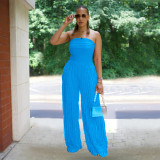 Loose wave patterned jumpsuit