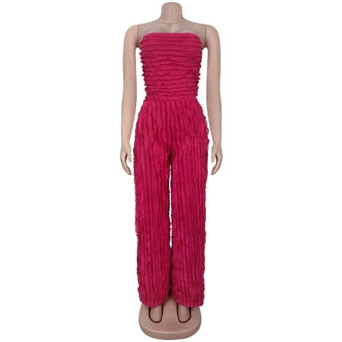 Loose wave patterned jumpsuit