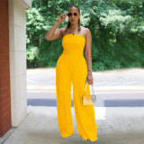 Loose wave patterned jumpsuit