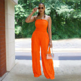 Loose wave patterned jumpsuit