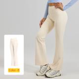 High waisted hip lifting flared pants for sports and fitness JYMK025
