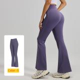 High waisted hip lifting flared pants for sports and fitness JYMK025