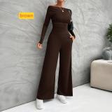 Long sleeved shirt, wide leg pants set