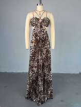 Strap, strapless, lace up, pleated, oversized swing dress