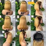 Lace-up glue-free human hair wig