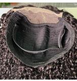 Lace-up glue-free human hair wig