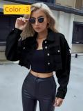 Short long sleeved denim jacket