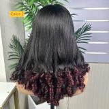 20-inch lace wig made of non-glued real human hair