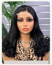 18-inch lace wig made of non-glued real human hair