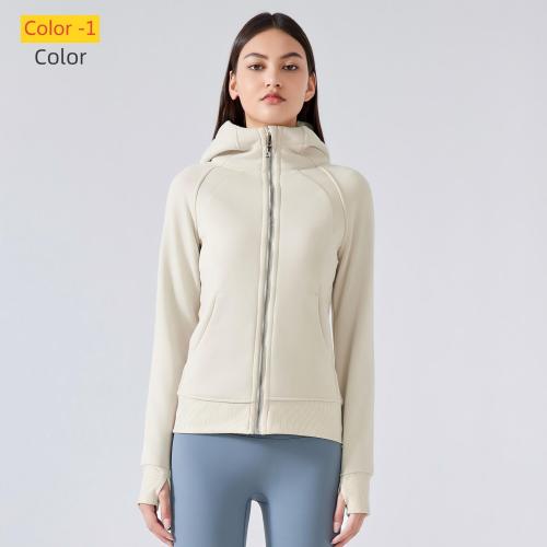 Thick and warm hooded sweatshirt jacket top