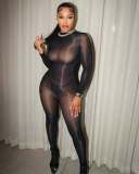 Perspective tight fitting seamless and fun jumpsuit