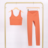 U-shaped Sports Vest Cropped Pants Vest Yoga Sets  848454740524