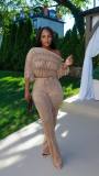 One neck loose long sleeved suit