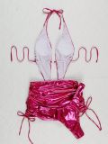 Two piece one-piece swimsuit set