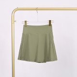 LU848454740523 Ladies' anti glare fitness sports tennis skirt, quick drying pleated skirt, yoga shorts LU