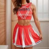 Two piece set of letter printed half skirt