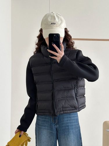 Lightweight and warm cotton jacket with spliced cotton jacket